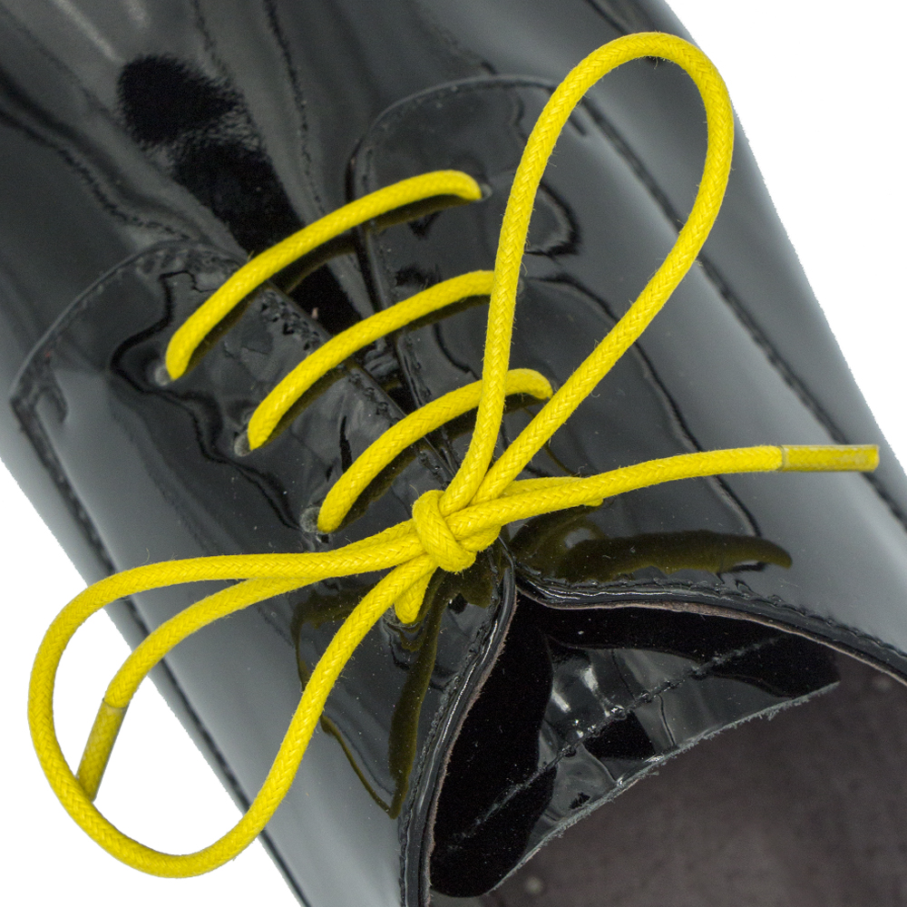 Yellow Wax Shoelace - 30cm Length 2mm Diameter