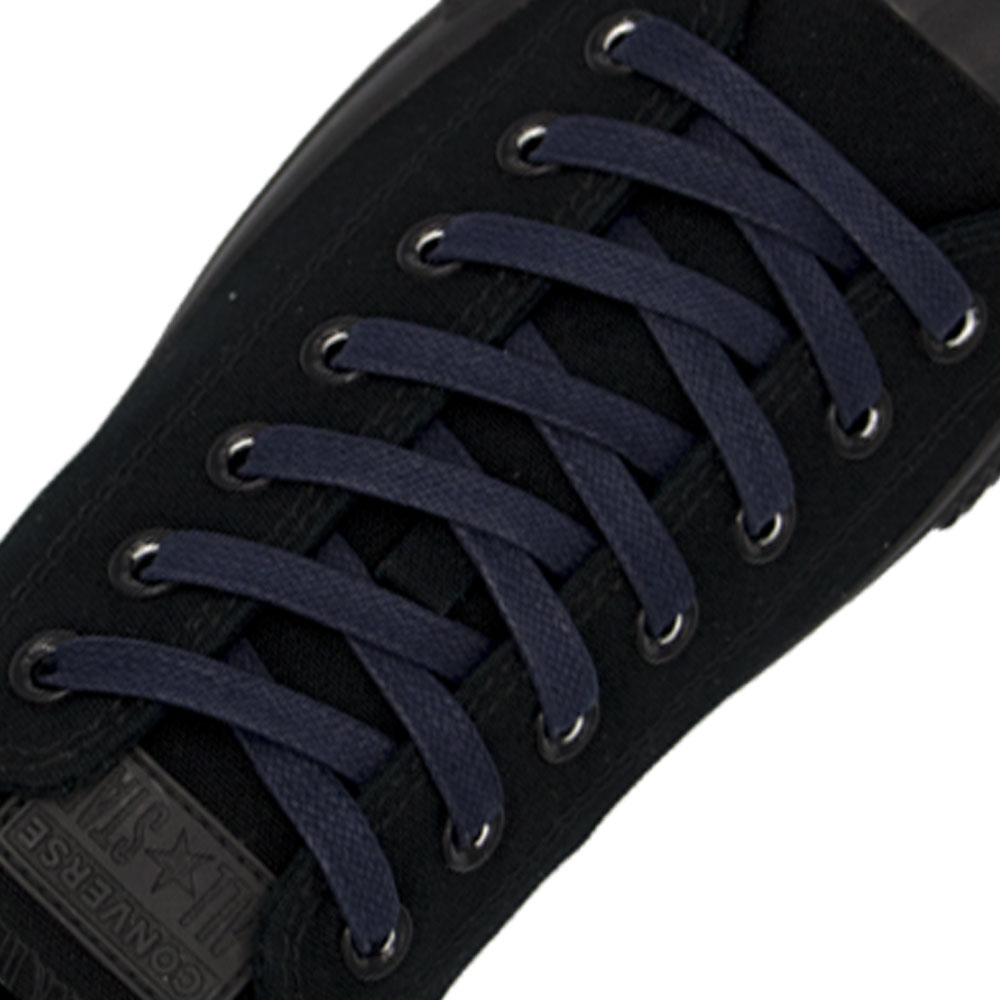 Navy Blue Wax Shoelace - 30cm Length 7mm Width