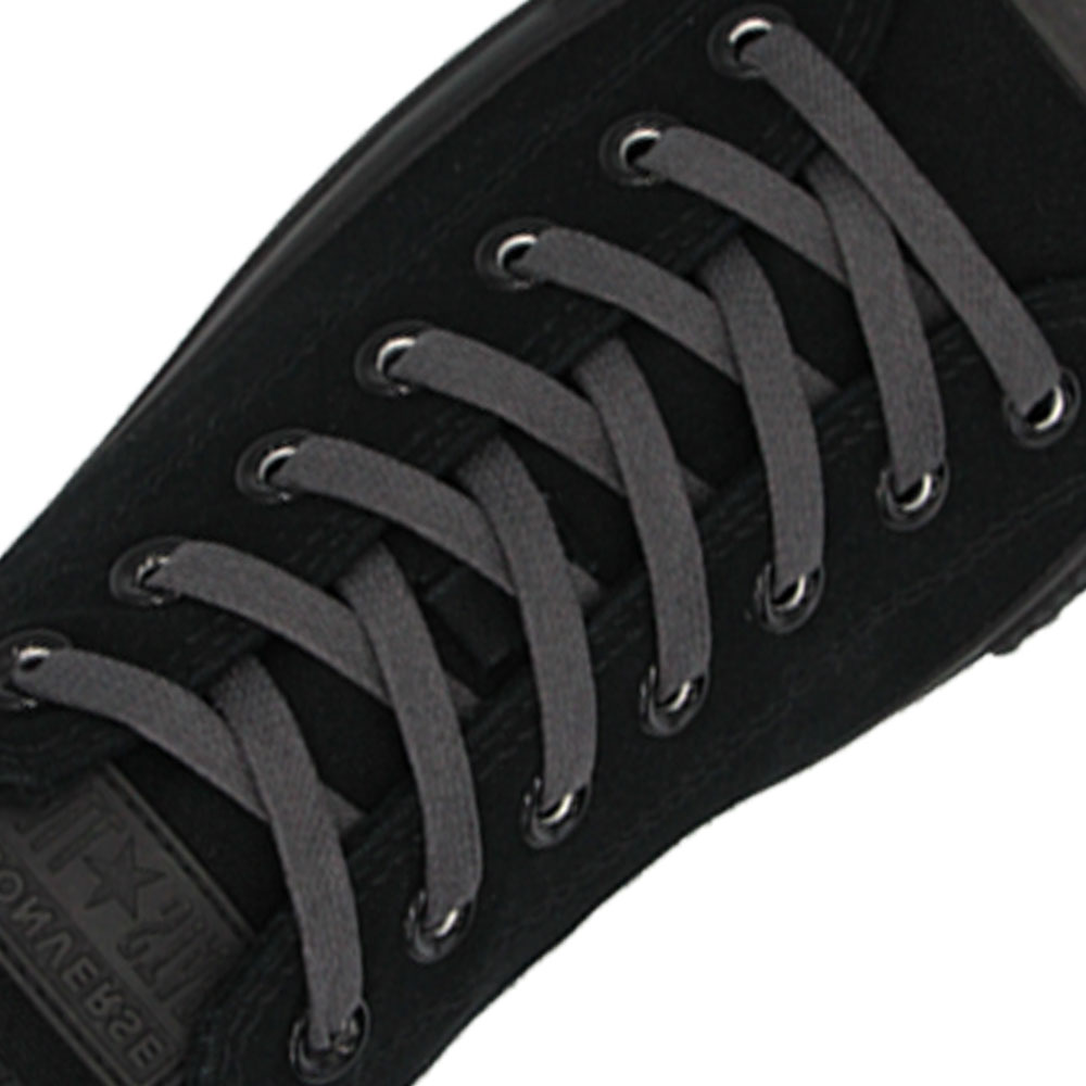 Dark Grey Wax Shoelace - 30cm Length 7mm Width