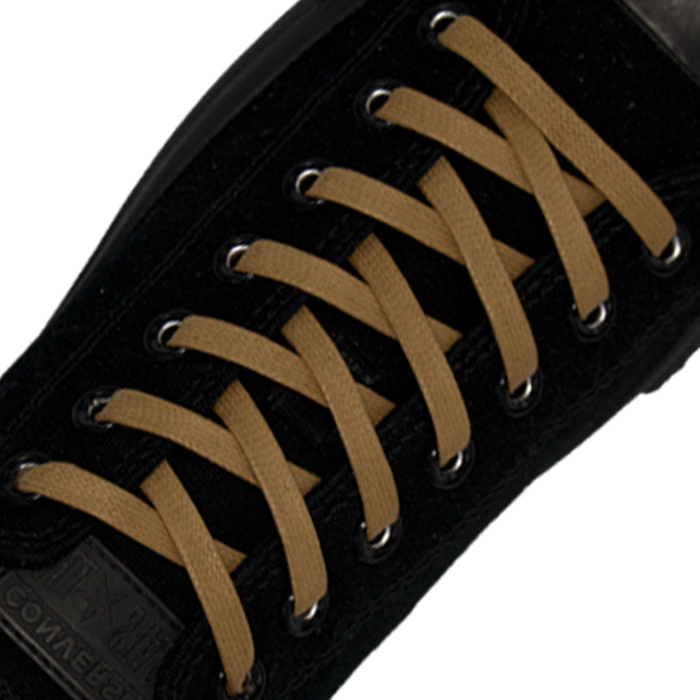 Light Brown Wax Shoelace - 30cm Length 7mm Width