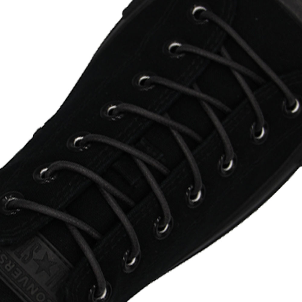 Dark Grey Wax Shoelace - 30cm Length 3mm Diameter