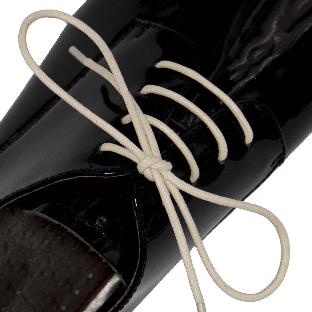 Ivory White Wax Shoelace - 30cm Length 3mm Diameter
