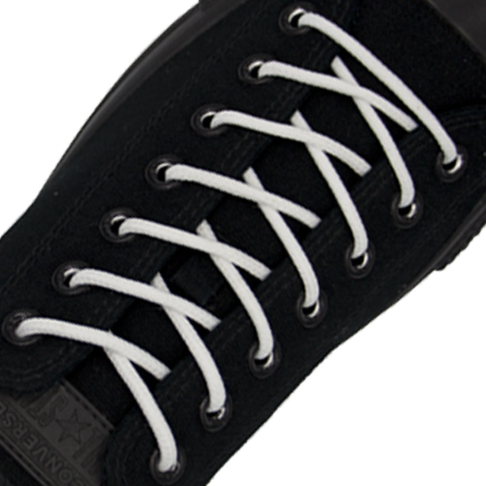 White Round Shoelace - 30cm Length 4mm Diameter