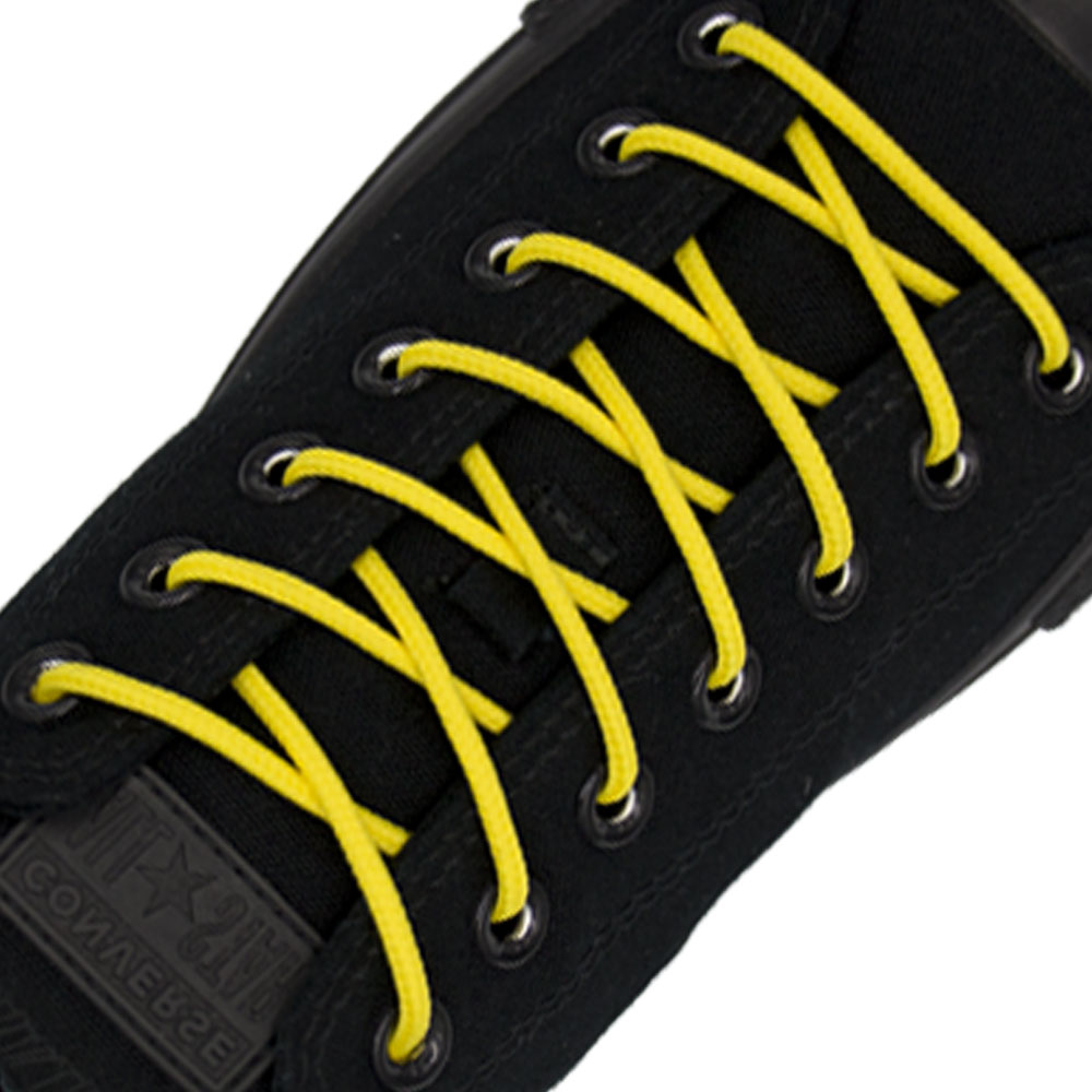 Yellow Round Shoelace - 30cm Length 4mm Diameter